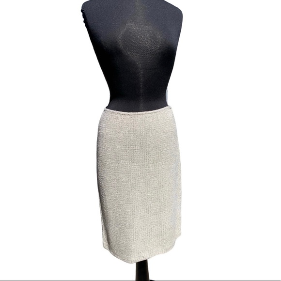 St. John Knit Skirt Cream/Tan with Gold Thread PF11 GRP2 - Picture 2 of 10